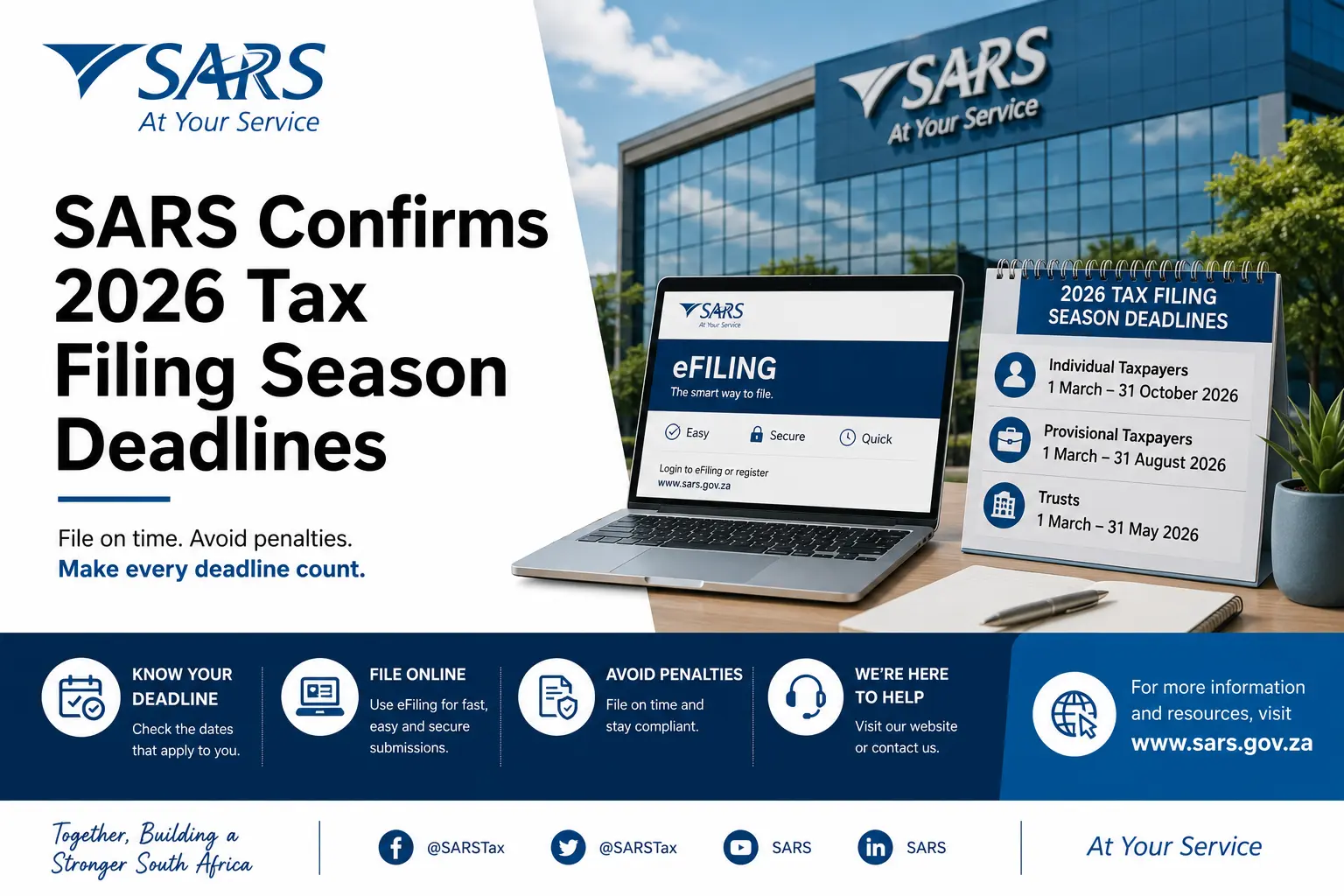 SARS Confirms 2026 Tax Filing