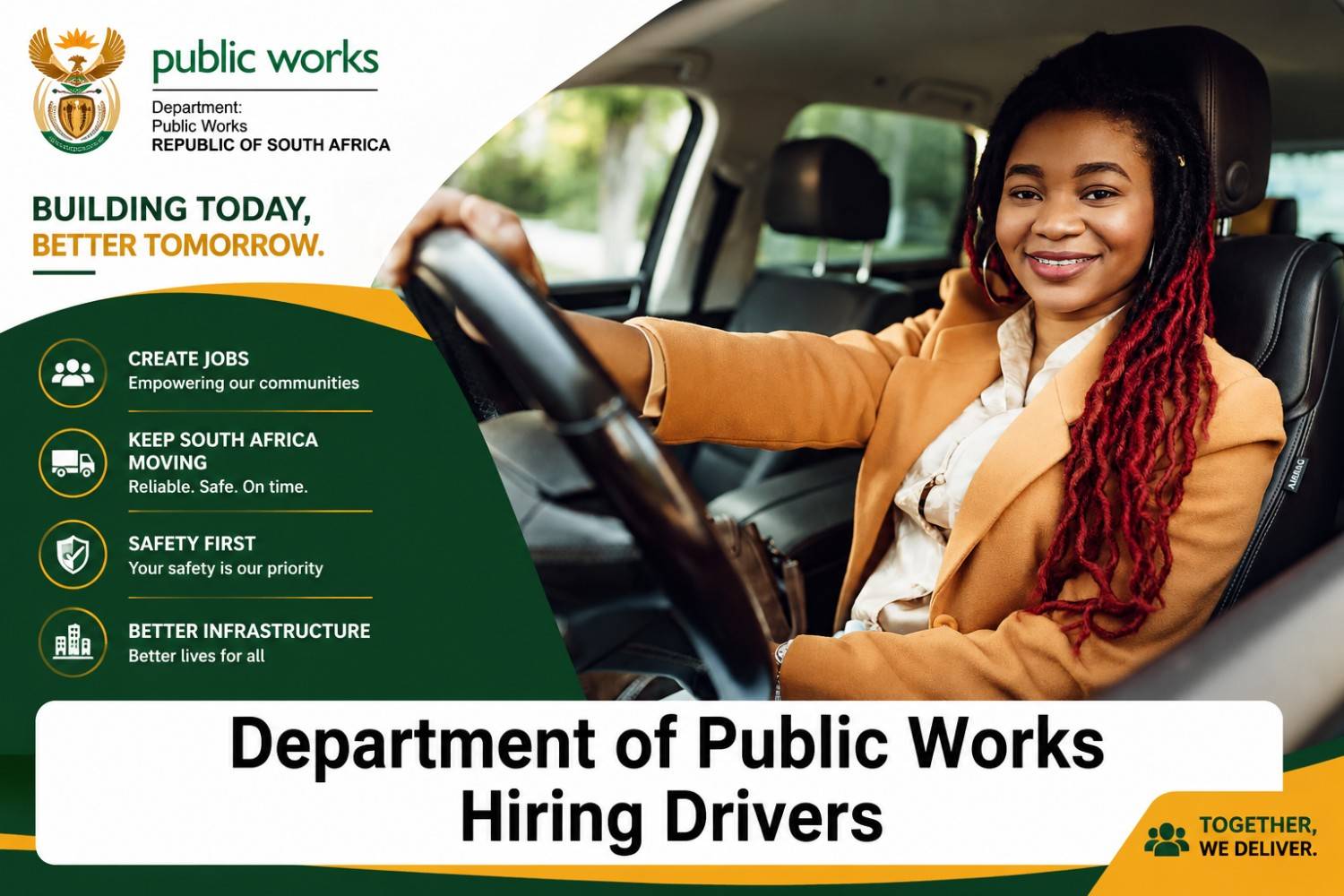 Department of Public Works Hiring Drivers