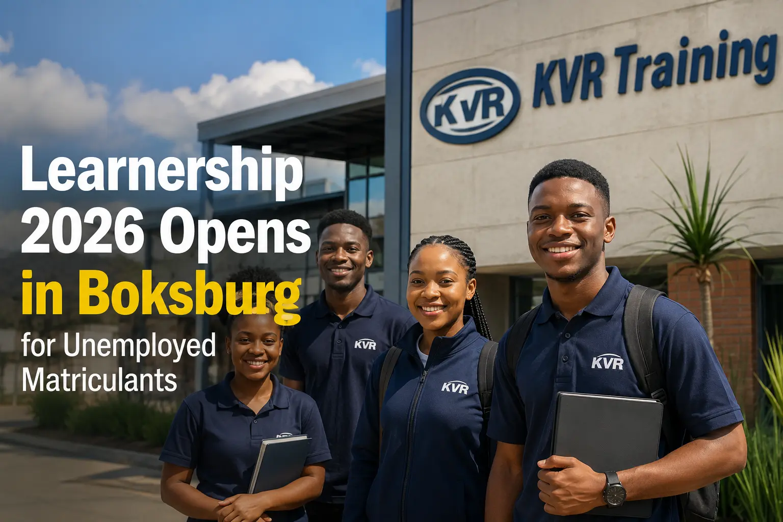 Learnership 2026 Vacancy in Boksburg for Unemployed Matriculants